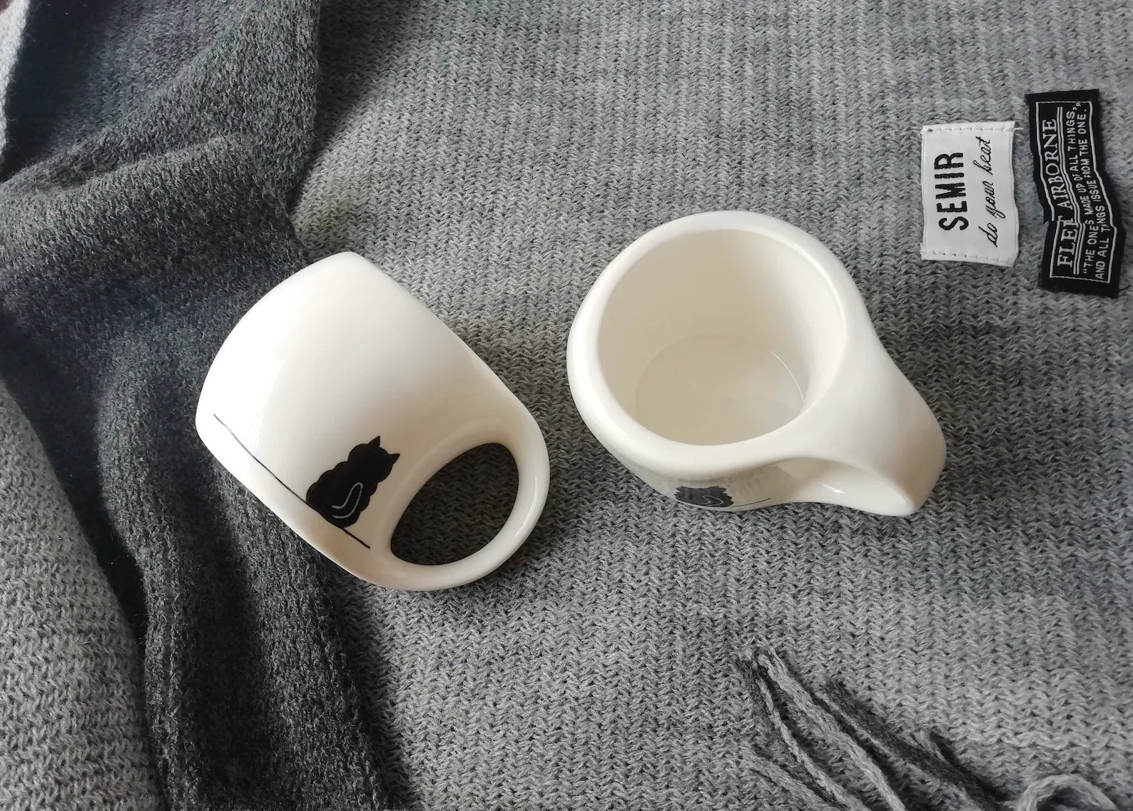 Black Cat Espresso Cup: Ceramic Pottery, Cat Lover Gift