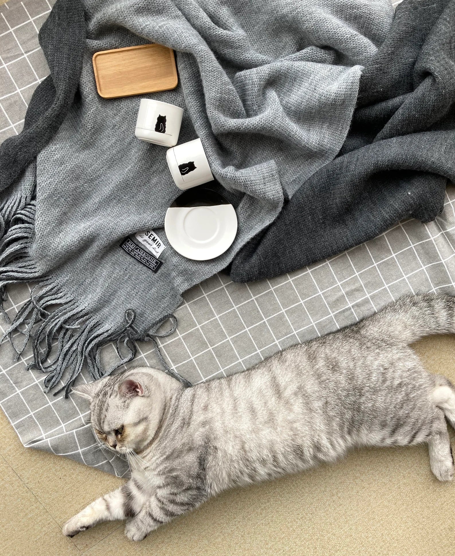 Ceramic Cat Espresso Cups Set: Handmade Pottery, Cat Lover Gift