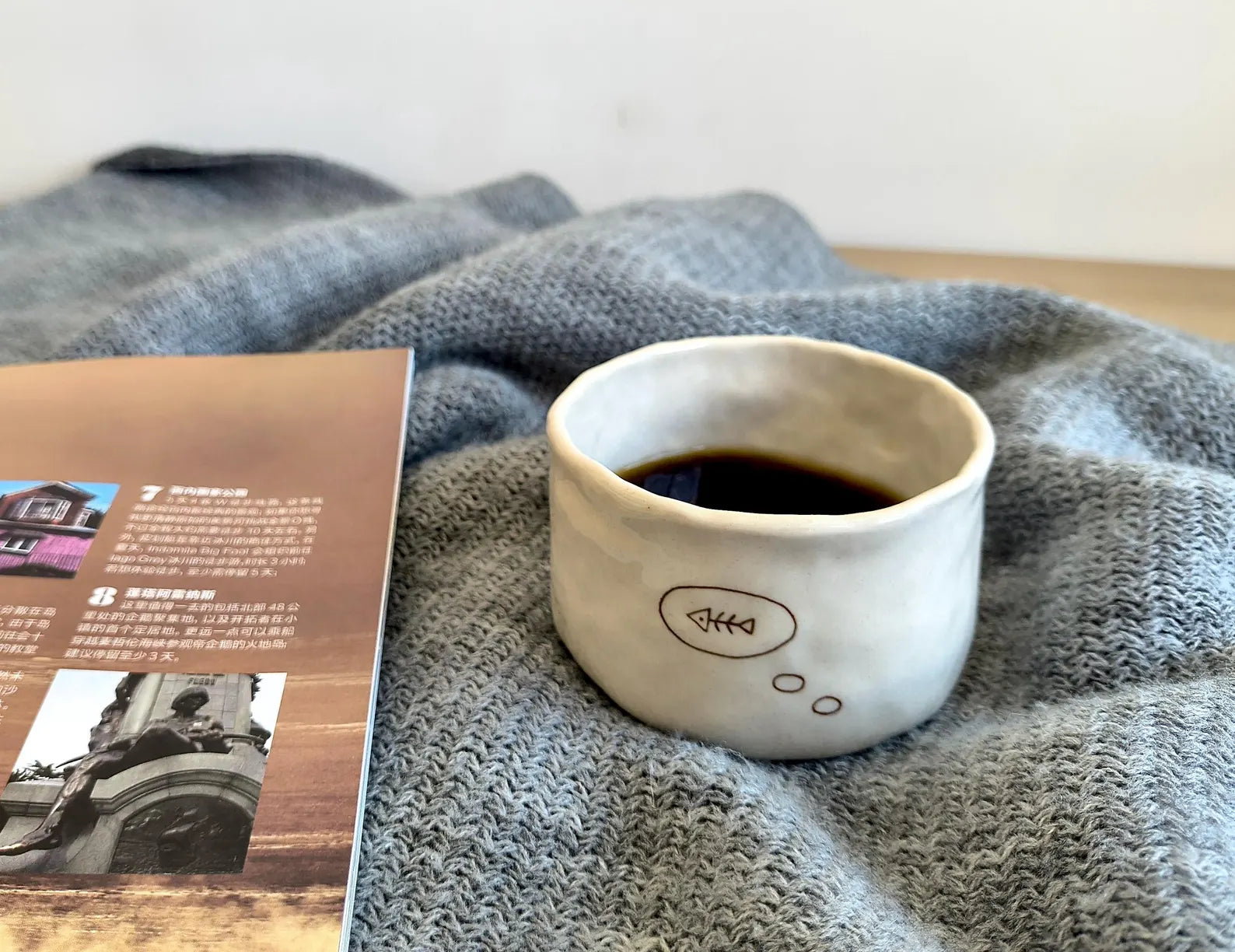 Handmade Ceramic Cat Espresso Cup: Cat Lover Coffee Gift (5oz)